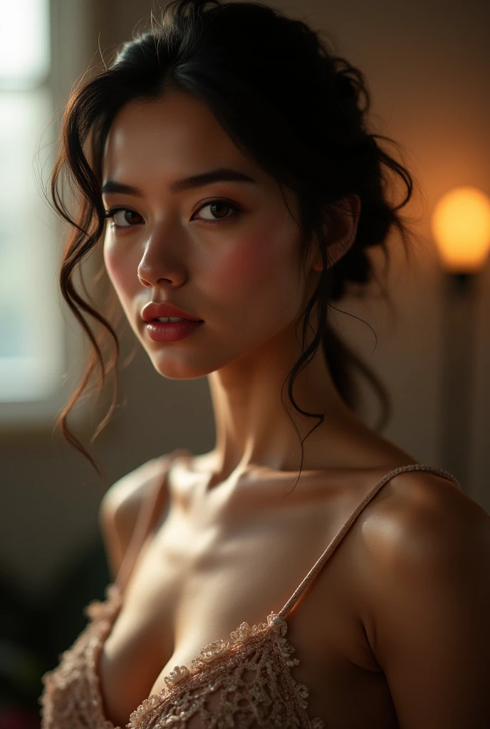 A very sexy and elegant woman who looks real