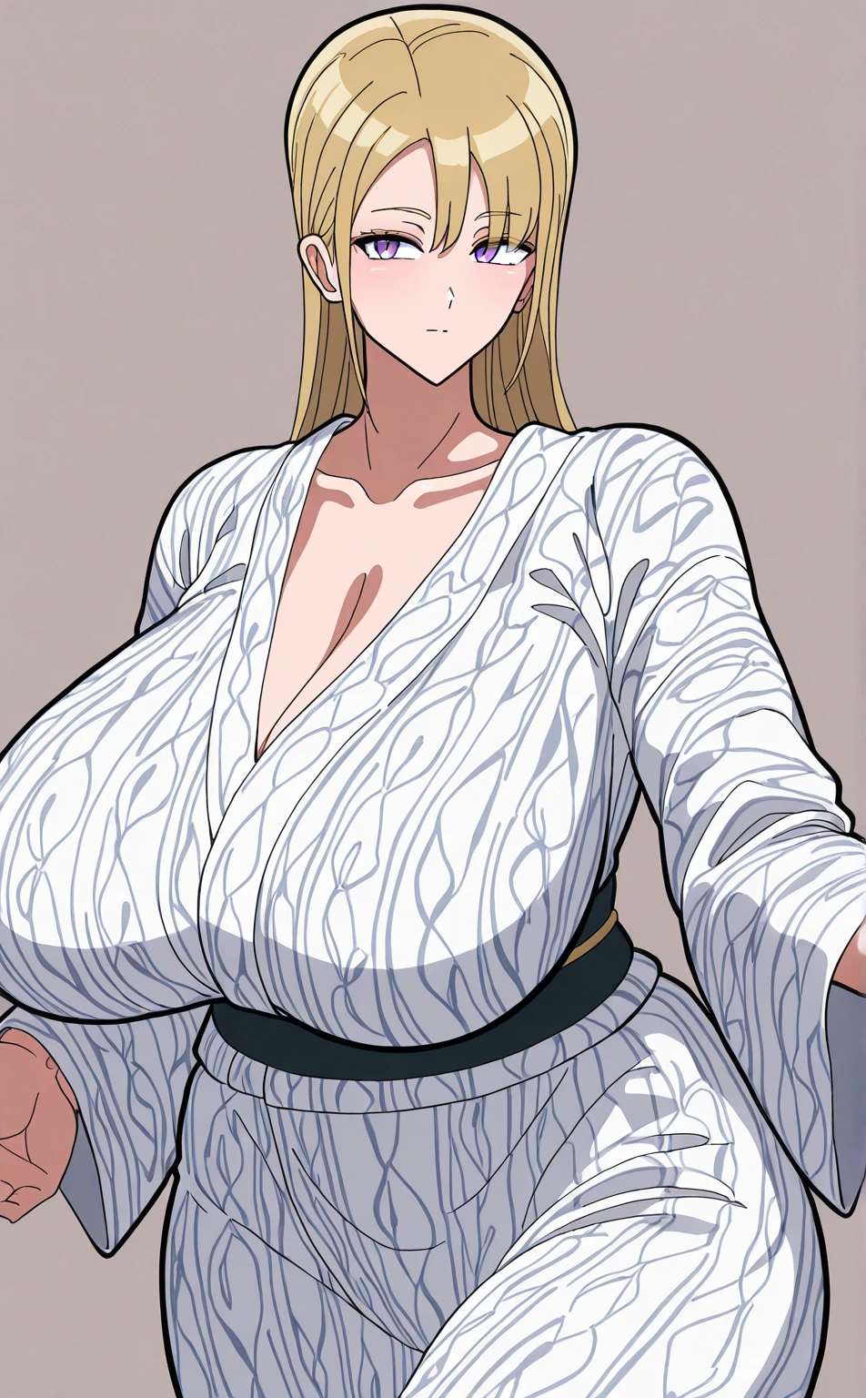 (masterpiece),best quality, Super detailed, Perfect hands,Perfect legs, Delicate eye expression, 1 Girl (assemble_Yaori, Sexy, 丰满Sexy身材,(Huge breasts、Cleavage, cleveage、Thick thighs)), Perfect body, nude, dark blue hair, Long hair, blue eyes (Empty eyes)),Shut up(Smile), Solitary, nude,whole body, Mini dress, , In the middle of the night, In the bedroom, permanent, Sexy waist teasing ,