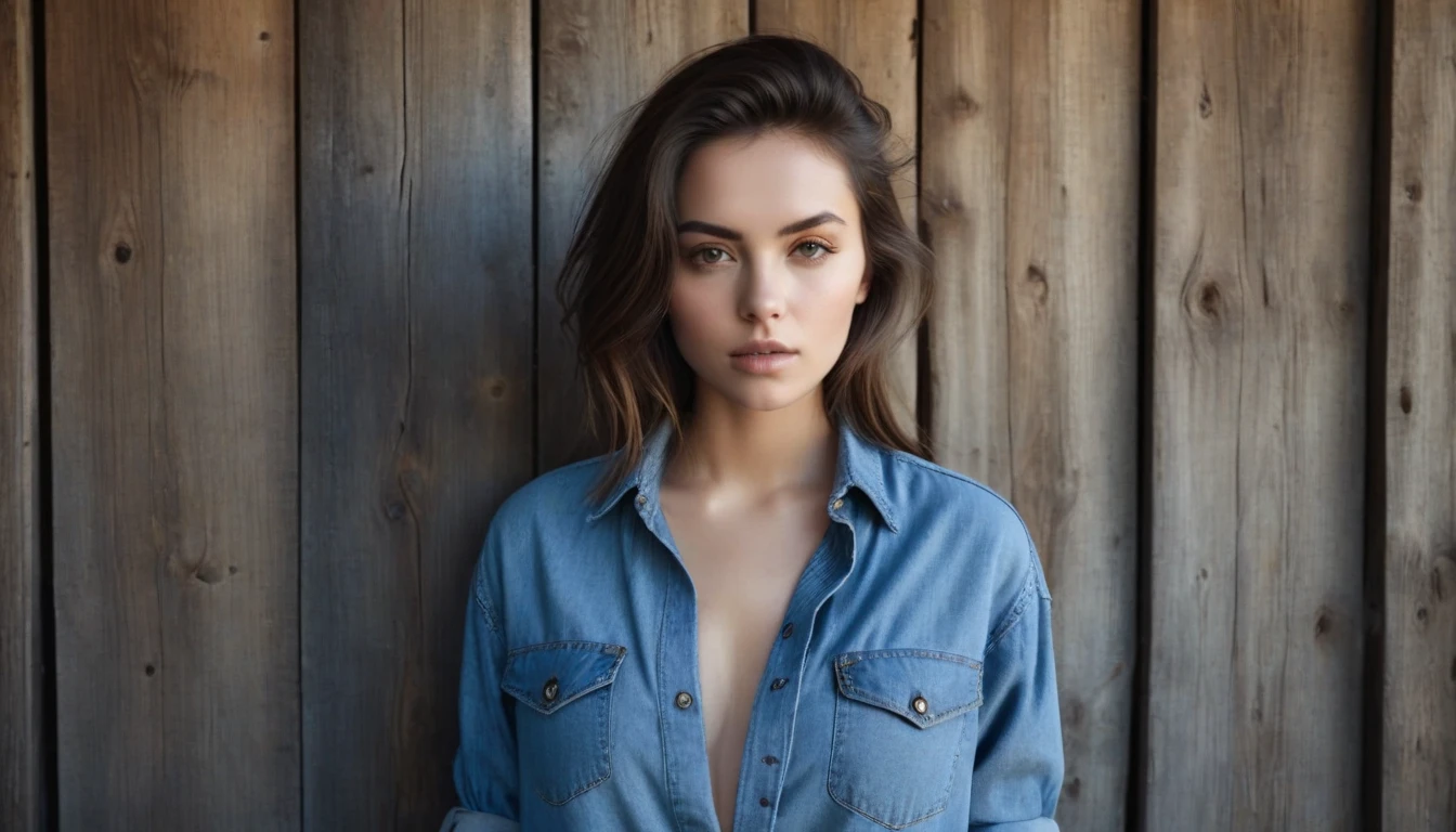 Woman with short hair wearing a denim jacket., Katinka Reinke, véronique meignaud, stephanie galés, moleksandra shchaslyva, Derevschikova, Marina Federovna, ewa juszkiewicz, Magalie Villeneuve, Maria Panfilova, photo jessika devic