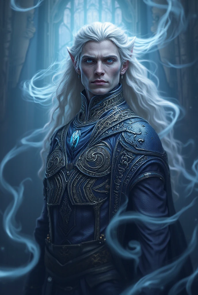 A Drow Elf Paladin Who Broke His Oath, long curly hair