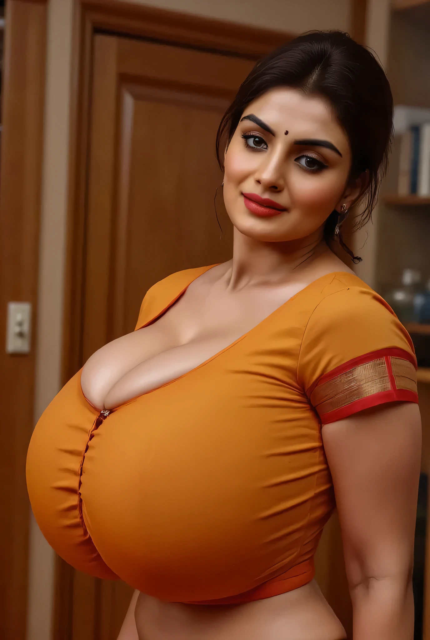 full body, busty women, big , deep cleavage