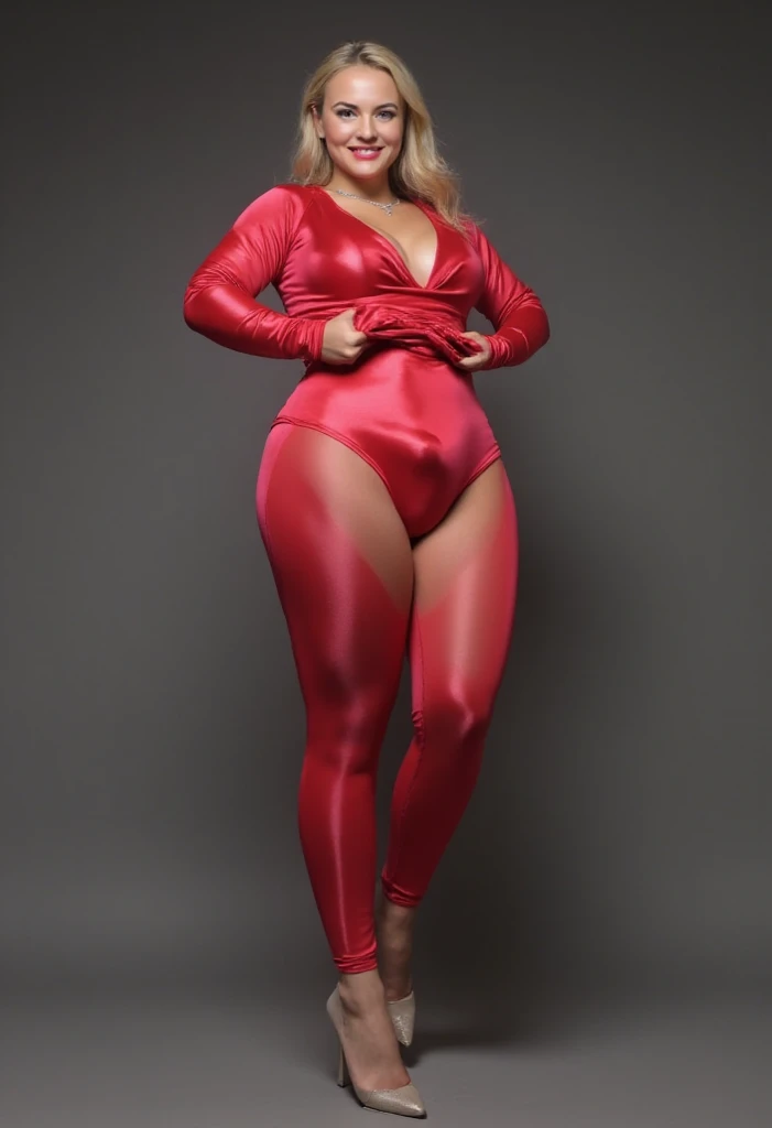 A beautiful woman with a bodysuit posing for a photo