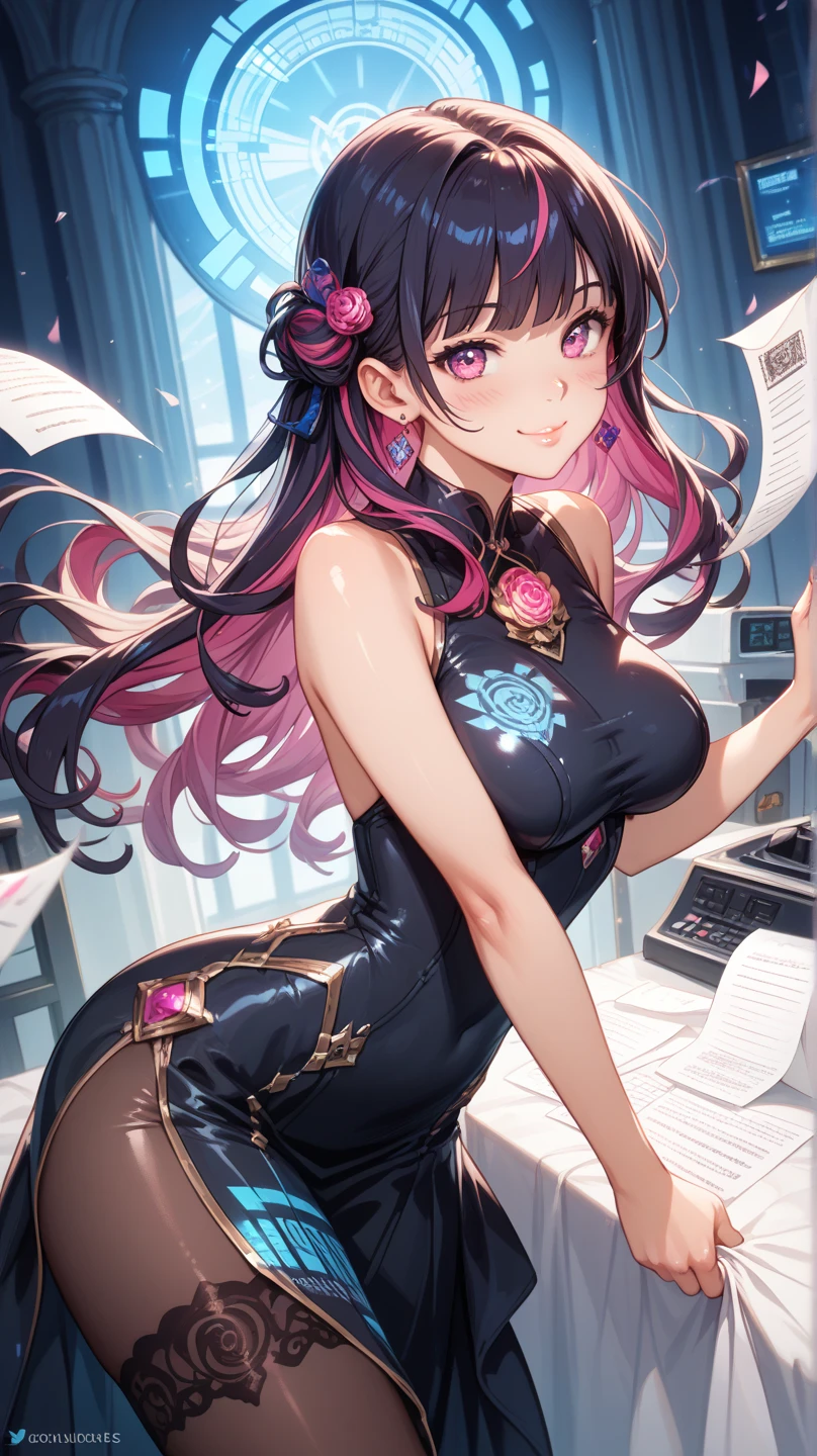 (best quality, masterpiece),　moving company woman、Moving、Courier、tank tops and work clothes、Moving Room、big cardboard、Coveralls、