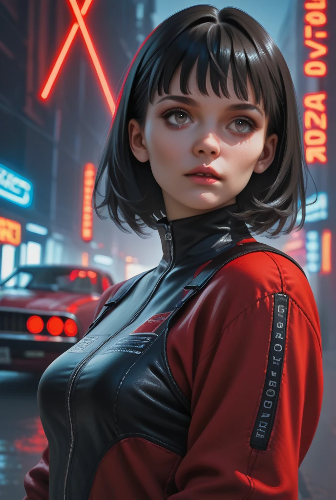 19 years old aesthetic (Slovenian young woman), vibrant, epic background, sexy outfit, reflection, telekinesis, Fang, lopsided, by BaiÅken Eishun and robert capa, (naughty_face), ilya kuvshinov, artgerm trending on artstation forbes