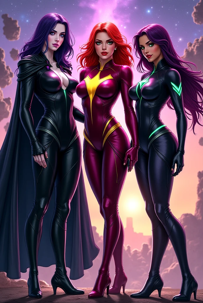 two women in black and green costumes posing for a picture, kim possible, green and black, black and green, amouranth as a super villain, full-cosplay, professional cosplay, cosplay, artgerm and lois van baarle, cosplay on black harley queen, glamourous cosplay, with ivy, green and black colors, möbius and æon flux