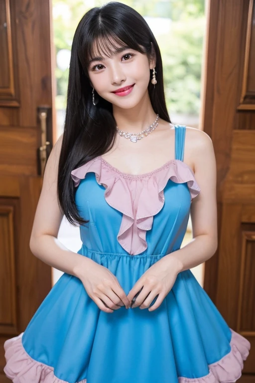 (RAW photo:1.2), (photorealistic:1.4),(masterpiece:1.3),(best quality:1.4),ultra high res,(detailed eyes),(detailed facial features),(detailed clothes features),HDR,8k resolution, skin tight, (((high detailed skin,visible pores))), dreamlike, (ulzzang-6500-v1.1:0.5),pureerosface_v1:0.2, face close-up, 1 girl,tall, 30 yo, ((gigantic breasts)), wearing tight close pastel floral silk malay gamis ((see through transparent)), full body, smile, Reisa brotoasmoro, wearing high heels, full body shot camera, (long bonde hair)