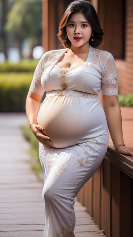 ((Pregnant women,pregnancy,pregnancy Woman,pregnancy,pregnancy Woman,Big Belly,Very big belly)),Please laugh here,Have a look at this,Looking at the camera,Laughter,smile,Laughter,(highest quality、High resolution、masterpiece:1.3)、highest quality, One Girl、Dynamic Angle、Flower Field,Colorful garden,(garden:1.4)prospect、Floral Dress、Light Tracing、(Floating colorful wind:1)(Realistic:1.4)、Official Art、Unity8k wallpaper、Ultra-detailed、Beautiful and beautiful、masterpiece、highest quality、Glowing Skin、A light smile、necklace、Malay Woman、Large Breasts、
