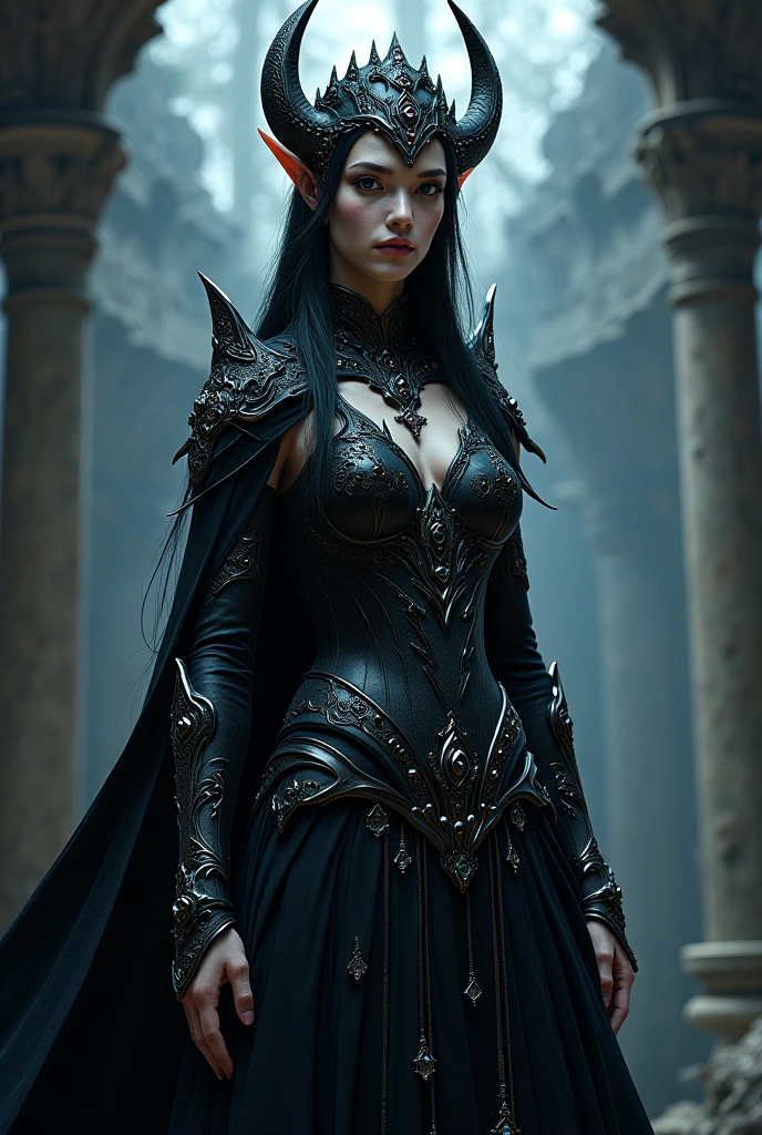 dort eine Frau in einem Kleid, who holds a skull in her hand, Gothic-Fantasy-Kunst, Beautiful Necromancer, Kunst im dunklen Fantasy-Stil, Goddess of Death, Fantasy Dunkle Kunst, Beautiful Necromancer Girl, dark fantasy art, beautiful girl-necromancer, im Stil dunkler Fantasy-Kunst, Beautiful fantasy art, Gothic-Fantasy, Gothic-Jungfrau, Beautiful fantasy virgin,epic magic scene