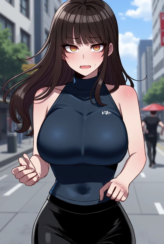 One girl, 18-year-old, Mix 4, (32k, RAW Photos, Highest quality, masterpiece:1.2), (Anime-like, photoAnime-like:1.37), cute, night, rain, Humidity, Professional Lighting, Photon Mapping, Radio City, Physically Based Rendering, Super Resolution, (Bouncing Big Breasts:1.2), {{A biological weapon escapes from a laboratory and preys on girls in the city, taking on a human form. In her girl form, she engages in intense vaginal sex with a security guard who chases her, bouncing her breasts.}}, ((Having intense vaginal sex with a man:1.5)), NSFW
