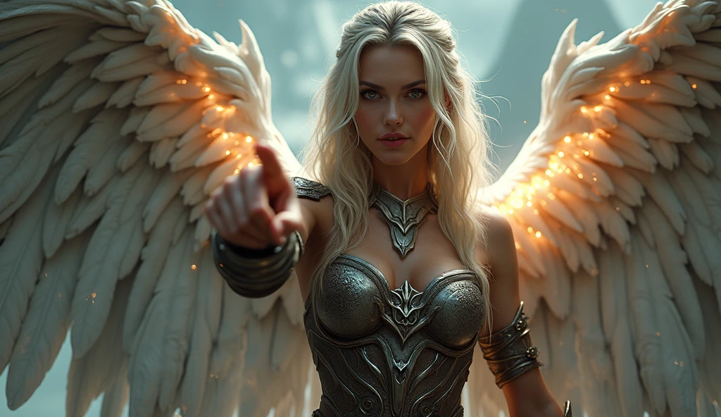 a warrior angel of light in white clothes and a warrior angel of darkness wearing black clothes fighting, cinematic, 4k, Steven Spielberg epic film, sharp focus, emitting diodes, smoke, sparks, racks, system unit, motherboard , by pascal blanche rutkowski repin artstation hyperrealism painting concept art detailed character design vibrant painting, Blade Runner in 4K resolution