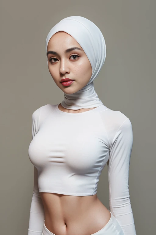 25 Years old, Indonesian mature woman, wearing Hijab, white skin like porcelain, Perfect body, Full body, natural Gigantic mature breast, Hard Nipple Erection, gorgeous eyes, Soft smile, wear a Tank top Floral Pattern, Tight Tank Top, Wet Tank Top, Sweaty body, Heart necklace, Breast about to burst out