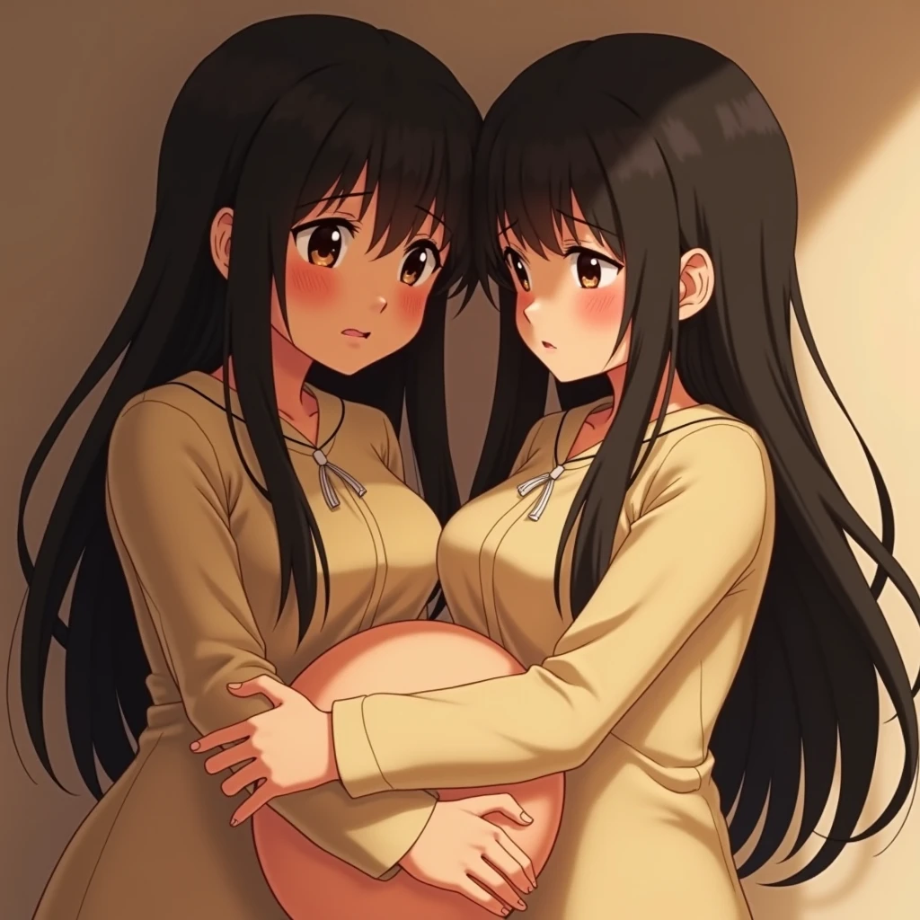Hinata and Sakura from Naruto pregnant without clothes naked sexy with big breasts and a big ass and Naruto puts his penis in Hinata's anus, the three characters with a great focus, clear and flawless,In a hospital mixes all that in hentai