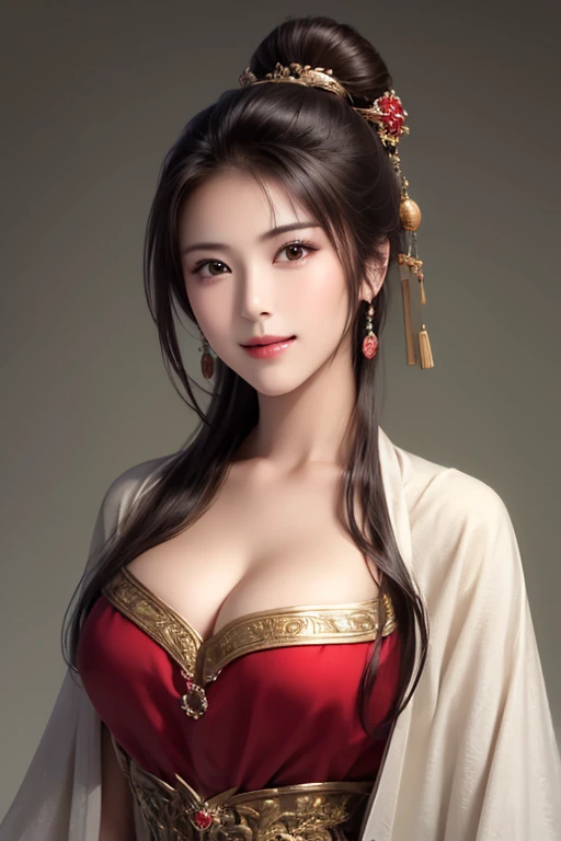 (ancient:1.5),1girl,mature woman,half body,(Masami Nagasawa:1.2),
Masterpiece,Best Quality,(realistic:1.4),(intricate details:1.12),high contrast,
(Ancient Liao Dynasty women wearing red and golden clothes:1.6),cleavage,(hand up:1.2),fur shawl,
outdoor,(Liao Dynasty:1.3),(fair_skin:1.5),(smile:1.3),