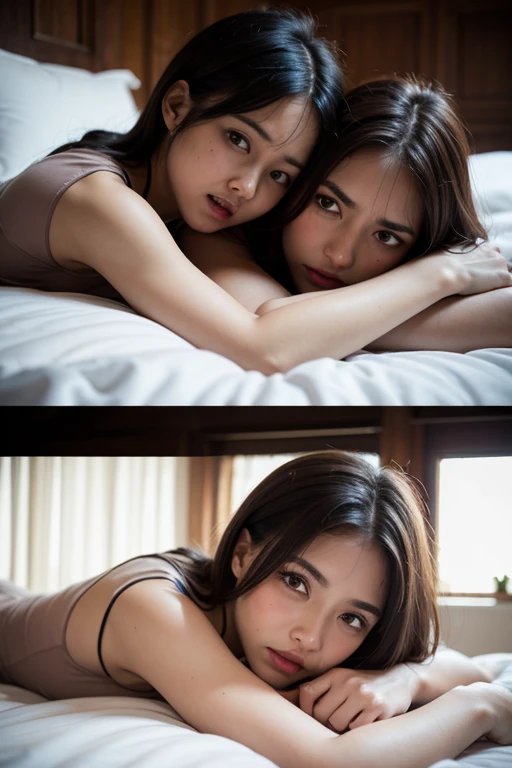 female anime woman,Beautifully detailed background, inside a spaceship,(Lie on your stomach in bed:1.2),legs open,(touched by a man.:1.5),(Being rubbed by a man's crotch)(((Masterpiece))), ((best quality)), ((complicated details)), nonsense, A MILF with a perfect body, mature woman, see through, Highly detailed, illustration, 1. mature woman, ((big breasts)), (areola of the breast),perfect hand, inch details, Beautifully detailed eyey hair is curly and wavy.,have brown eyes, name tag, top executive, (teacher uniform:1.2), translucent white shirt,wet,(The shirt buttons were unbuttoned.,no bra,Breasts leaking from clothing),black pencil skirt, (black stockings:1.1), ear nipple ring, Detailed background, bedroom, perfect eyes, seductive eyes,blushing,(cry:1.2),(The mouth opened slightly.) Doggystyle, all four, sex from behind, Facing the audience, Bukkake, bright red hair