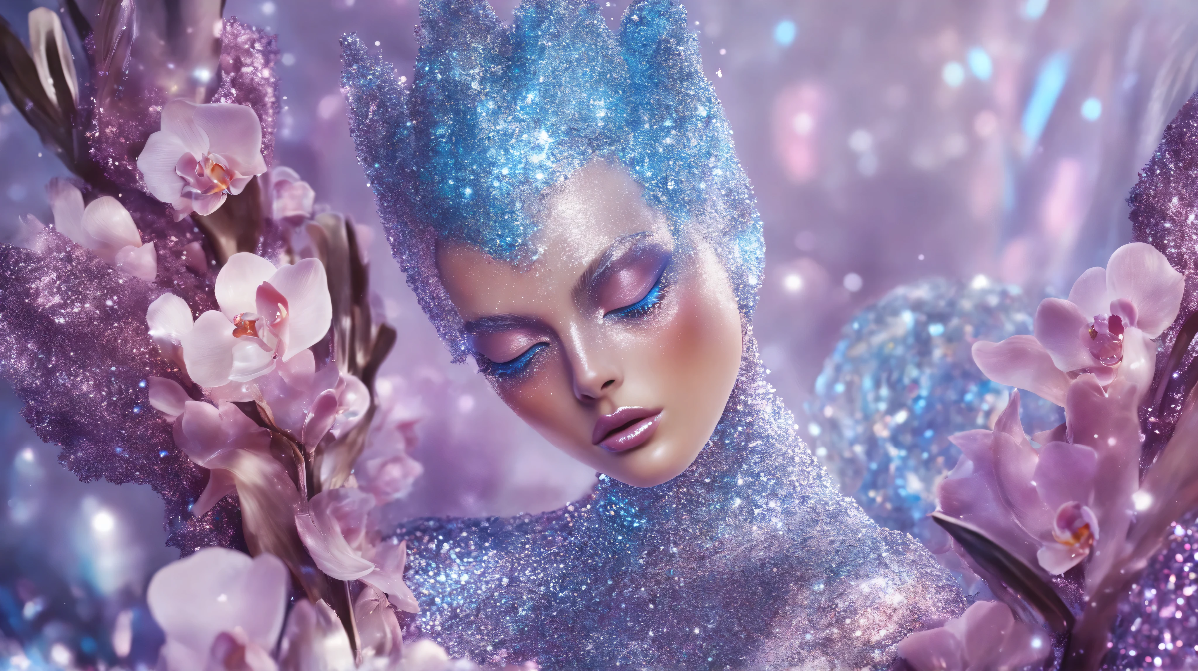 uma orchidea de glitter