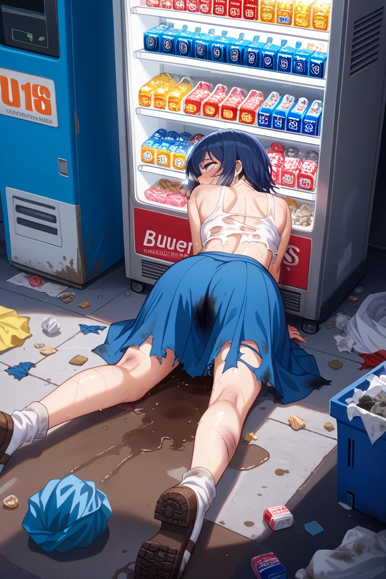 学校のJobで、Spitting food out of the mouth、Job、Girl、Girl、Short、Younger、Baby Face、flat chest、Dynamic Angle、masterpiece、best quality、ultra-detail、Both eyes open、Sweat、Light clothing、School lunch menu、meal、classmate、Wide-eyed、Open your mouth、Vomiting、Vomit、mini skirt、Nipples、Vomit、canteen、Sitting in a chair、Many children are sitting