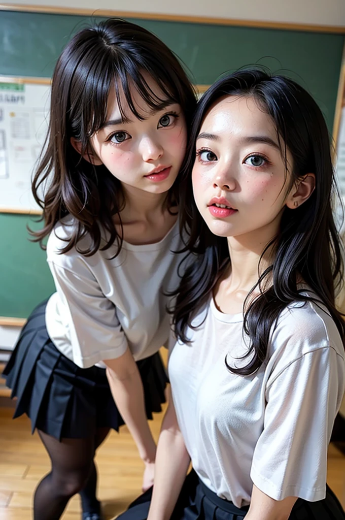 4K,((Highest quality)),((masterpiece)),BREAK,((one girl)),(detailed),((in classroom)), ((One girl)),((perfect anatomy)),((nude)),((15 years old)),((flat chest:1.5)),(slender),(skinny),(bob cut hair),(show nipples),surprised, ((beautiful realistic face)Beautiful Korean Women, Beautiful young Korean woman, Young and adorable Korean face, Gorgeous Young Korean Woman, Korean Girls, Girl cute beautiful face, Portraits of Korean female idols, Young and pretty Asian face, Cute natural anime face,Asian pretty face,((finely detailed face)),((glistening eyes)),((glistening eyes )),((large eyes)),(( pretty eyes)),(detailed),Perfect Face,((One girl)),((clear eyes)),((show nipples)),((beautiful skin)),(upper body),((topless:1.5),((A bow tie)),(show nipples)