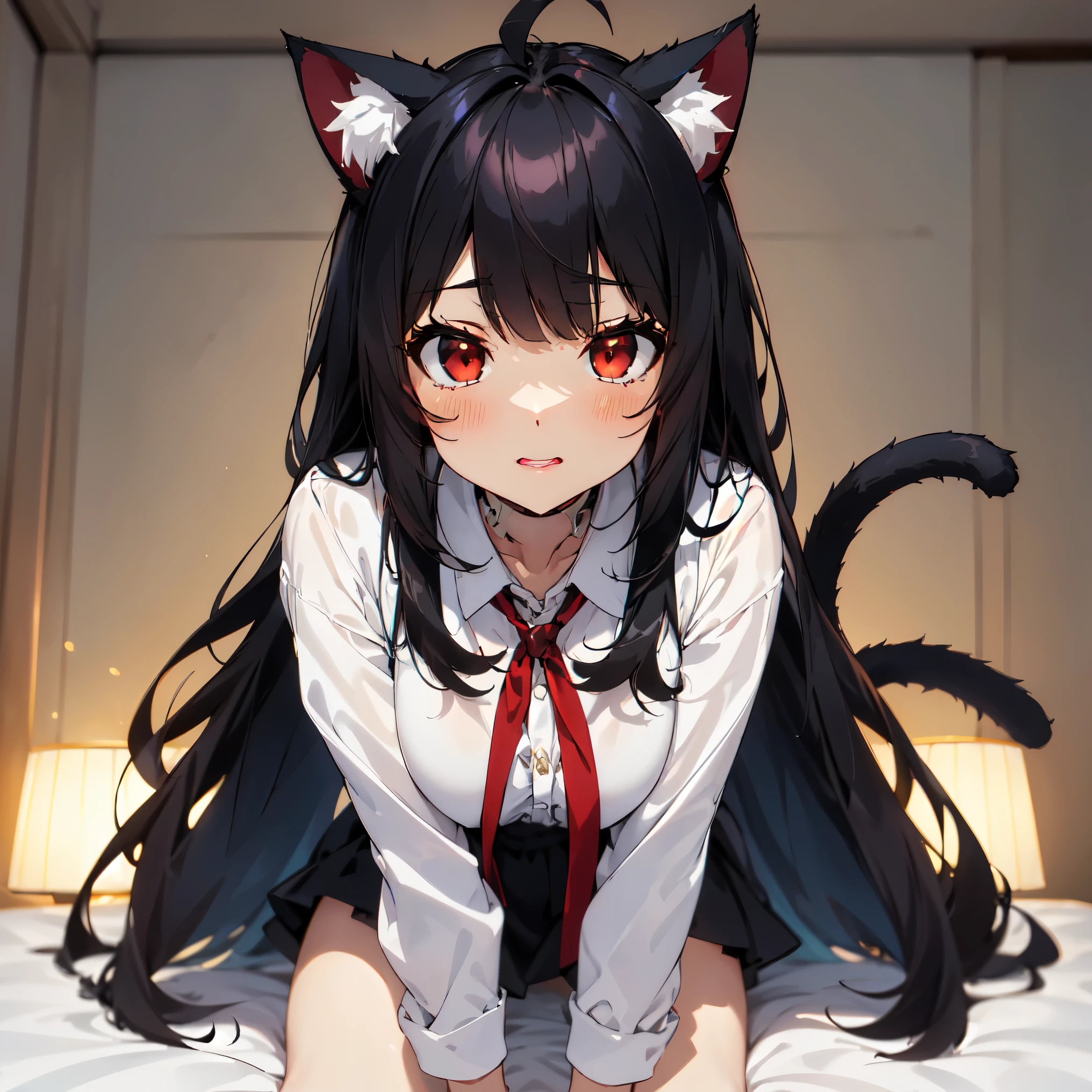 No apto para el trabajo,Harem in a different world labyrinth,Roxana,ombligo,((cat girl, cat black ears)), (red eyes), (long hair), (( black hair, (Ahoge), straight bangs,)),, 1 niña,完璧なojo,rostro perfecto, (Enfócate en su cara),muy detallado, iluminación perfecta,cintura delgada,cintura delgada,Gran obra maestra de pechos))), ((más alta calidad)) ,rostro avergonzado,i'Estoy en celo,emocionado,debajo de las tetas,ウェディングvestido,vestido,Guantes de boda,cinturón de liga,lencería fina,lencería sexy,postura sexy,collar de hierro,húmedo,Mi cuerpo está temblando,tratamiento sexual,Esclava sexual,Noche Ga, Iglesia por la noche con la luz de la luna brillando.