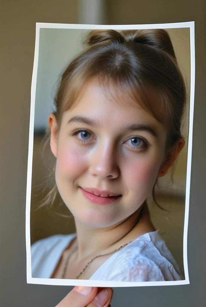 Marketing for Dutch demographics. Product design sheet. Photorealistic clone of Mckenna Grace minimalistic lovebot in Buff in a user situation. Full unobstructed view between. High detail in full color. She is undergoing simulated client experience situations with volunteers probing. Fun.