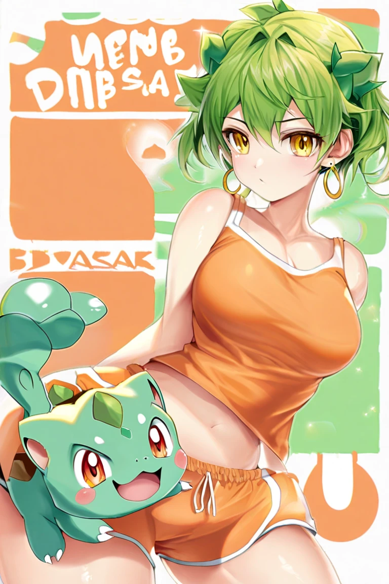 (masterpiece:1.2, best quality), actual, (live action, intricate details, depth of field), masterpiece, best quality, masterpiece, best_quality, one girl, alone, inheritance, biology \(co-authored\), game freak, nintendo, pokemon, pokemon \(game\), bangs, co-authored skin, focus on female, Minamoto Koemon, green hair, green skin, hair co-authored one eye, multi co-authored skin, pokemon \(biology\), red eyes, short hair, two-tone skin, white skin, bunny, black tights, , crazy extensions, drooping, larger than shoulder blades, hourglass shape, thin waist and thick hips, bone basin larger than shoulder blades, fitness model, red cheeks, shy and nervous look