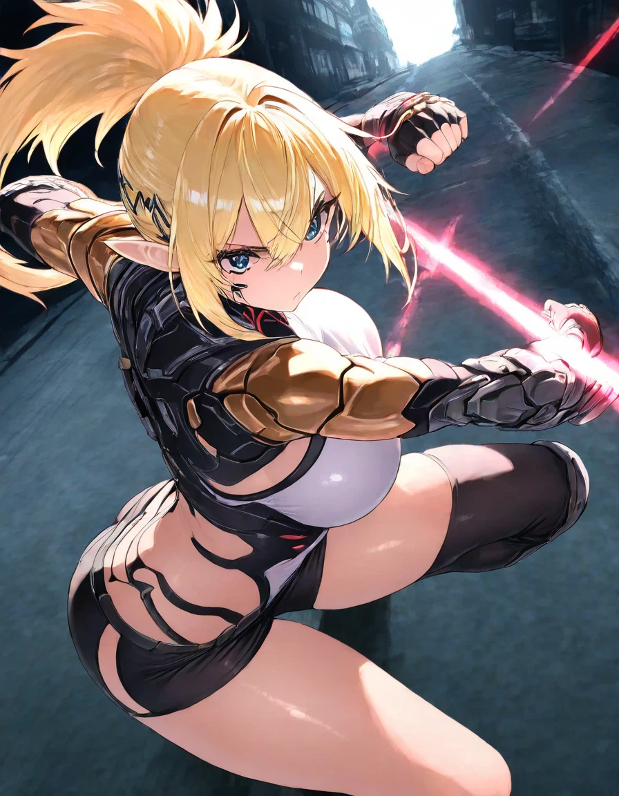 ltra-detailed, Explicit, Beautiful body, Beautiful Nose, Beautiful character design, perfect eyes, perfect face, ultra highres, 4K, beautiful legs, perfect legs, Nice hands, Perfect hand, Masterpiece, Best Quality, Highly detailed, illustration, absurdres, street fighter, doll suit, shadaloo doll, dollsuit, girls, multiple girls, expressionless, blank eyes, looking at viewer, red gloves, emotionless, black latex, corrution, mind control, female combatant, full body, hypnotized, unhappy trance, full body suit, ribbed bodysuit, both arms at side, stand up straight, obey, perfect female body, extremely glossy latex, hypnosis, hypnoLora, empty eyes, Mind control device, poses, brainwashed, submissive_pose, Slave, hat, necktie, stand up straight, standing, standing at attention, belt, extending the right arm from the shoulder into the air with a straightened hand, nazi saluting, military, military saluting, salute, right hand saluting, left hand at side, latex, ribbed bodysuit, wide hip, thicc, a curvy body, garter belt, black thighhighs, frilled sleeves, stakes of purgatory, blonde hair, heterochromia, blue eyes, white elbow gloves, wings, cleavage, shirai hinako, short hair, Blue Reflection