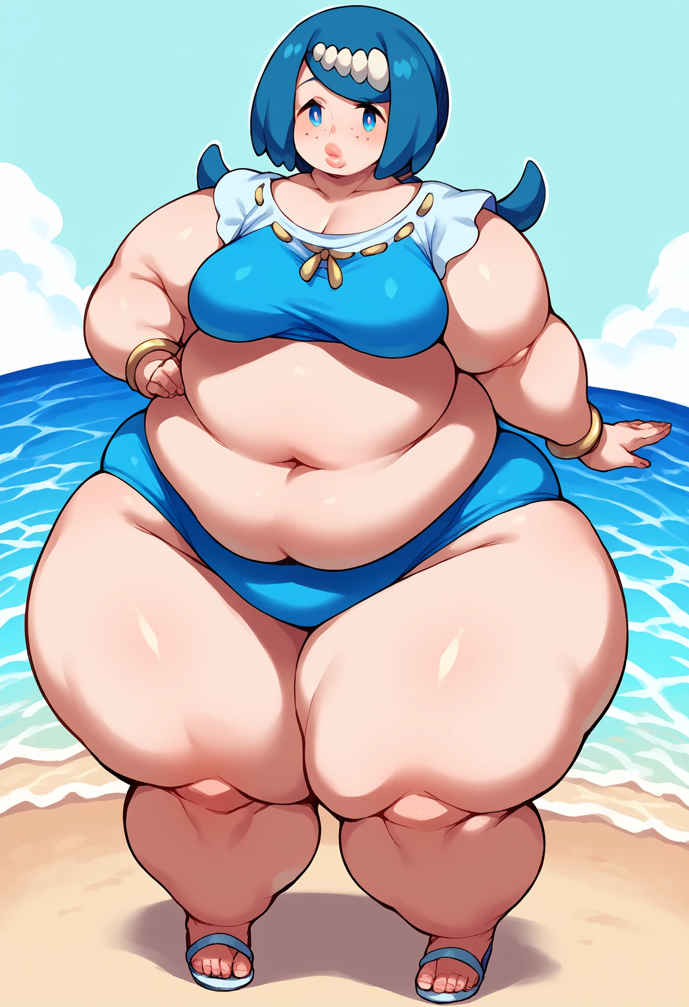 Fattest pregnant slut in the world, thicc body, biggest pregnant belly ever, humongous weight gain, super size surrogate, multiple pregnancy, ssbbw, super heavyweight, stuffed belly, huge, gigantic, enormous, morbidly obese, very fat, very big belly, overweight, camel toe, outgrown clothes, growth spurt, mermaid , smooth skin, beach