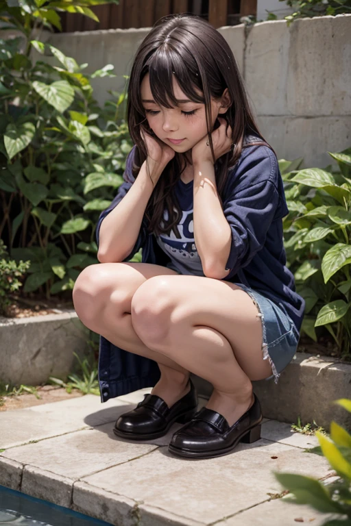 Outdoors at night、Disordered Layers、Crouch down