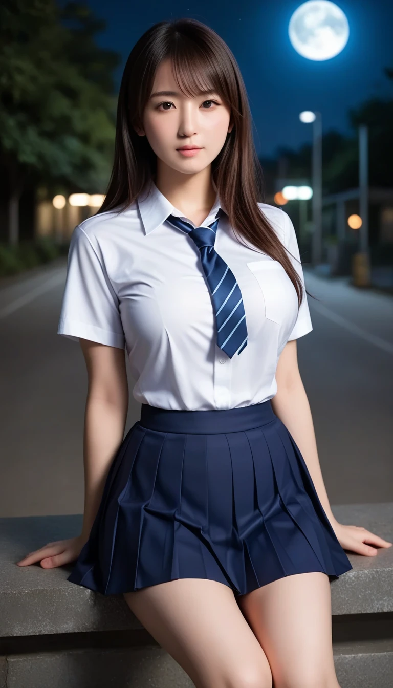 ((Breast enlargement)), (masterpiece, Highest quality:1.2), 8K, Young and beautiful girl, 85mm,Official AR RAW Photos, (Baby Face), ((Small face)), (((Super big breasts))),  Detailed nipples, Show me your ears、photo shoot, Cute face, Thighs, Classroom after school, Looking at the audience, Embarrassing、smile、No makeup, Film Grain, chromatic aberration, Sharp focus, Face Light, Bright lighting, 10 generations, Detailed face, Background blur、((((((14 year old high school girl))))))、Narrow waist, ((Schoolgirl uniform, Checkered pleated mini skirt)), (White tiny panties), Lift the skirt with your hands