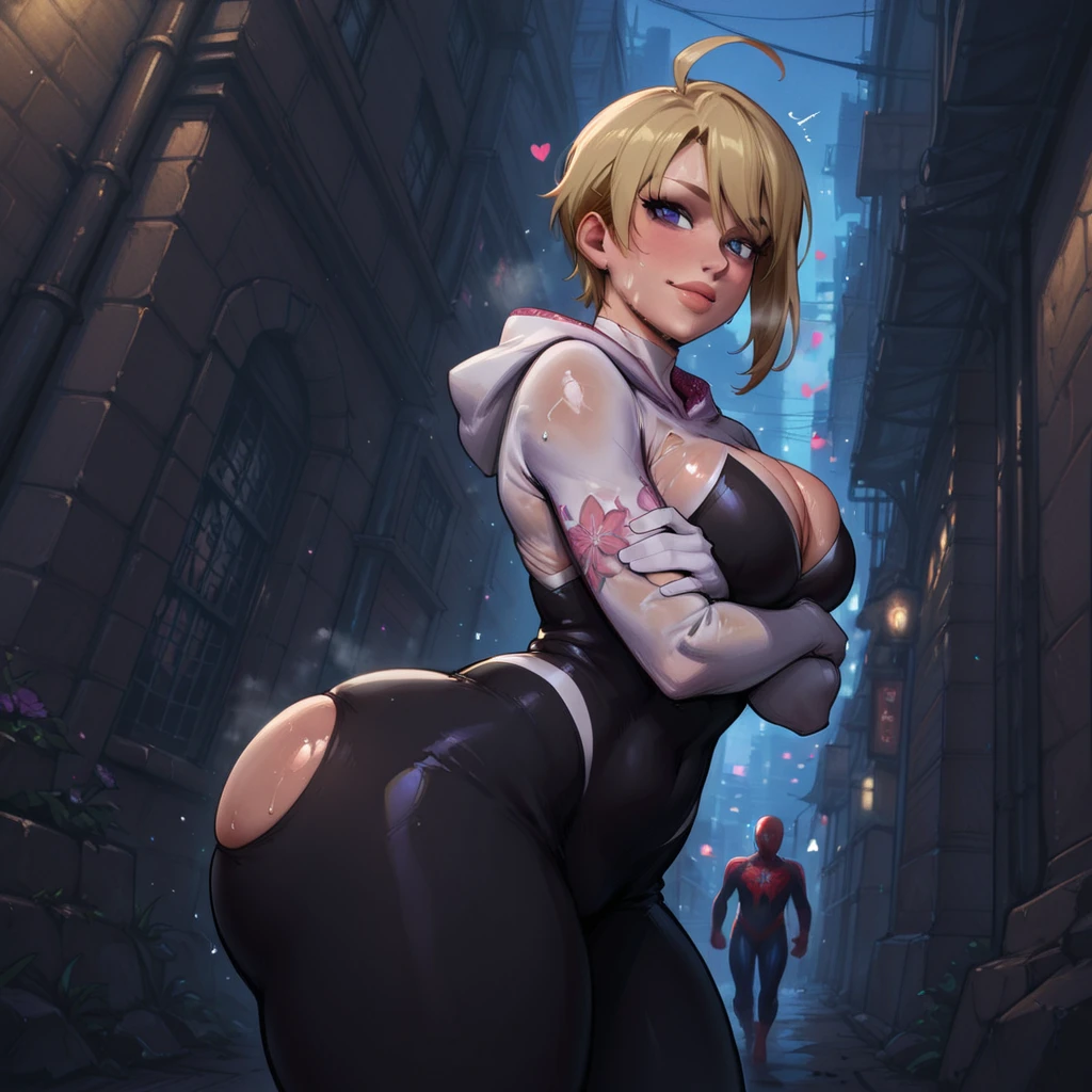 uploaded on e621, (((by Dimwitdog))), solo female (((absol))), wear (((slutty street hooker outfit))), (detailed absol), pokemon, (detailed lighting),(detailed fur), (detailed big breasts), big breasts, (detailed skin), BREAK, ((in an alley at night)), (cinematic lighting), ((detailed background)), ((depth of field)), (half body shadow), ((looking at viewer)), (low-angle view), ((three-quarter view)), [backlighting], [detailed ambient light], [gray natural lighting], [ambient light on the belly], [realistic proportions], [explicit content, adult, nsfw], [sharp focus], (questionable content), (shaded), (hi res), ((masterpiece)), half-closed eyes, bimbo, ((bobcut hair)), (hair on head), (prostitute), money, condom wrapper strip, tank top, hooker boots, ("jaded and sad" expression), (after prostitution), sloppily dressed, used condom, bent over, raised tail, presenting ass, (view from behind), pussy, panties around thighs, big ass,