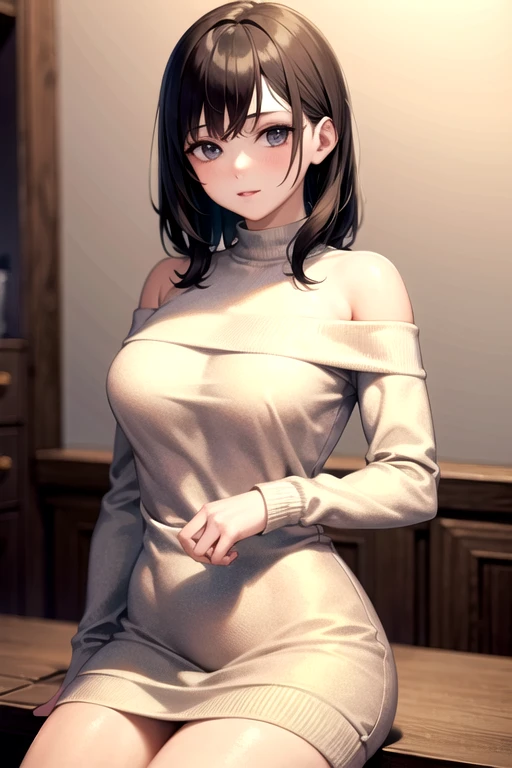 anegasaki nene、Shiny brown hair, short hair, (Beautiful brown eyes、Sparkling eyes, Fine grain)、smile、Ultra-detailed eyes、Very detailed顔, Very detailed目,Cowboy Shot、
nsfw、
(artwork), Highest quality, Very detailed, shape, Warm lighting, Soft lighting, Shiny colors,
1 person, independent,( beautiful girl,) , autumn, Many maples, Maple Leaf, Golden Leaf, folhagem de autumn, Dry leaves, river, fresh air, peace, Fresh breeze , Pleasant Climate,
( Wear a brown sleeveless ribbed sweater,Small pendant,), (((Sexy clothes, Panty shot)))