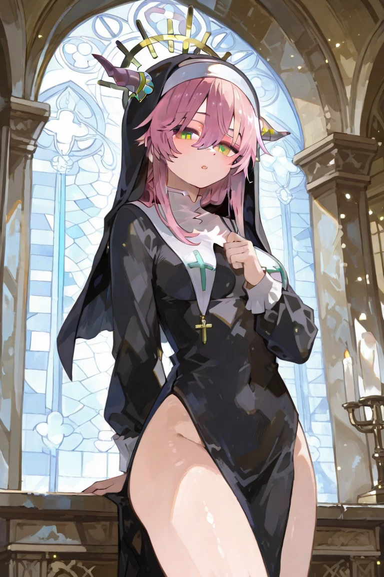NSFW,7-year-old girl、Young、Witch、Very beautiful and Shining Eyes、Shining Eyes、1 girl、Small breasts、Big Mouth、high school girl、Small breasts、Cat ear、Transparent pink short hair、