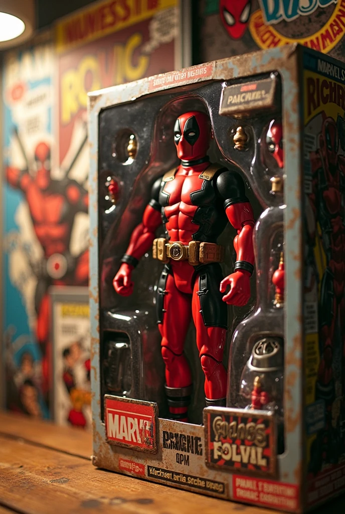 (a Deadpool (Wade Wilson) action figure) , anatomical, a character portrait, skeleton visible<lora:skeleton_toy_sdxl:1.0>