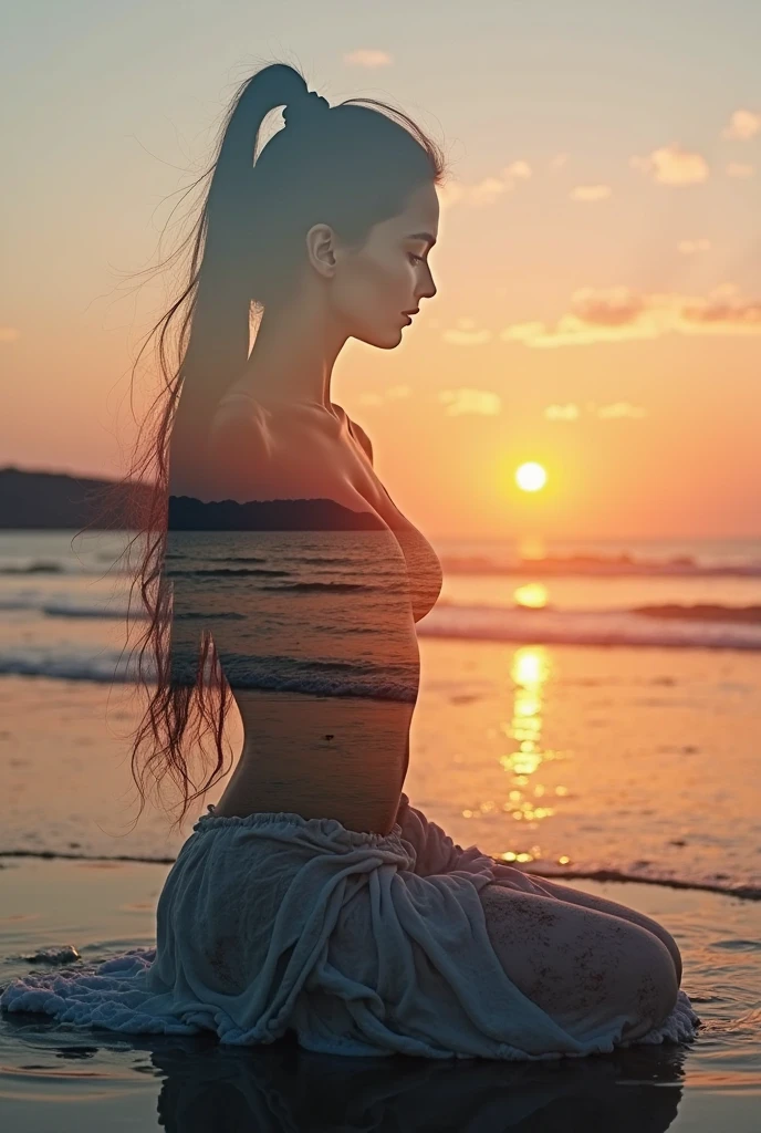 Uma pessoa pensativa olhando para o horizonte, suggesting contemplation and deep reflection.