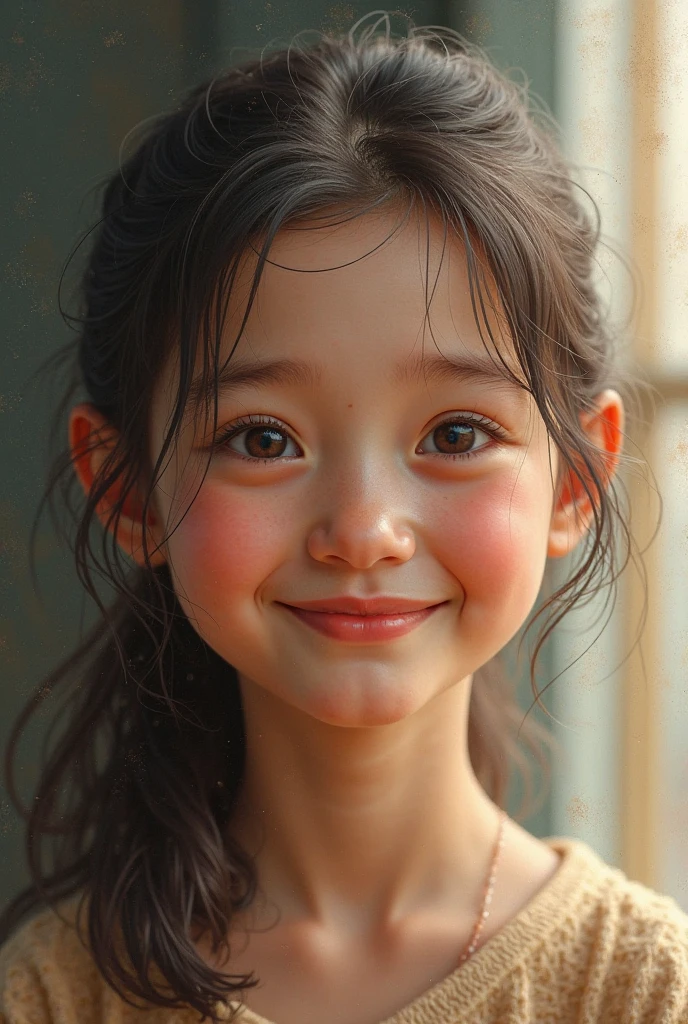 (masterpiece, high resolution, photo-realistic:1.3), (portrait of a 7-year-old Chinese child dressed in a beautiful and ornate Qipao:1.2), (her clear honey-colored eyes filled with curiosity:1.2), (flawless complexion radiating innocence:1.1), (short and neat hair framing her adorable face:1.1), (Sony Alpha 1 camera, perfect for capturing exquisite details in portraits:1.2), (paired with the Sony FE 50mm f/1.4 G Master lens:1.2), (playfully exploring a vibrant and lively flower-filled garden:1.1), (colorful blooms in full bloom all around:1.1), (a sense of joy and wonder captured in her expression:1.1), (the camera and lens combination ensuring impeccable clarity and sharpness:1.1), (the Qipao adorned with intricate patterns and vibrant colors:1.1), (the child's attire reflecting cultural richness:1.1), (a picturesque garden setting with an array of flowers:1.1), (gentle sunlight casting a warm glow on her:1.1), (a serene and harmonious scene celebrating nature and childhood:1.1), (the Sony FE 50mm f/1.4 G Master lens creating a pleasing background blur:1.1), (a portrayal of youthful innocence and cultural heritage:1.1), (the child's captivating smile radiating happiness:1.1), (a moment frozen in time, capturing the beauty of childhood:1.1), (the camera's high-speed capabilities capturing candid moments effortlessly:1.1), (the vibrant colors of the garden complementing the child's attire:1.1), (a heartwarming image of a child's playful nature in a blossoming garden:1.1).