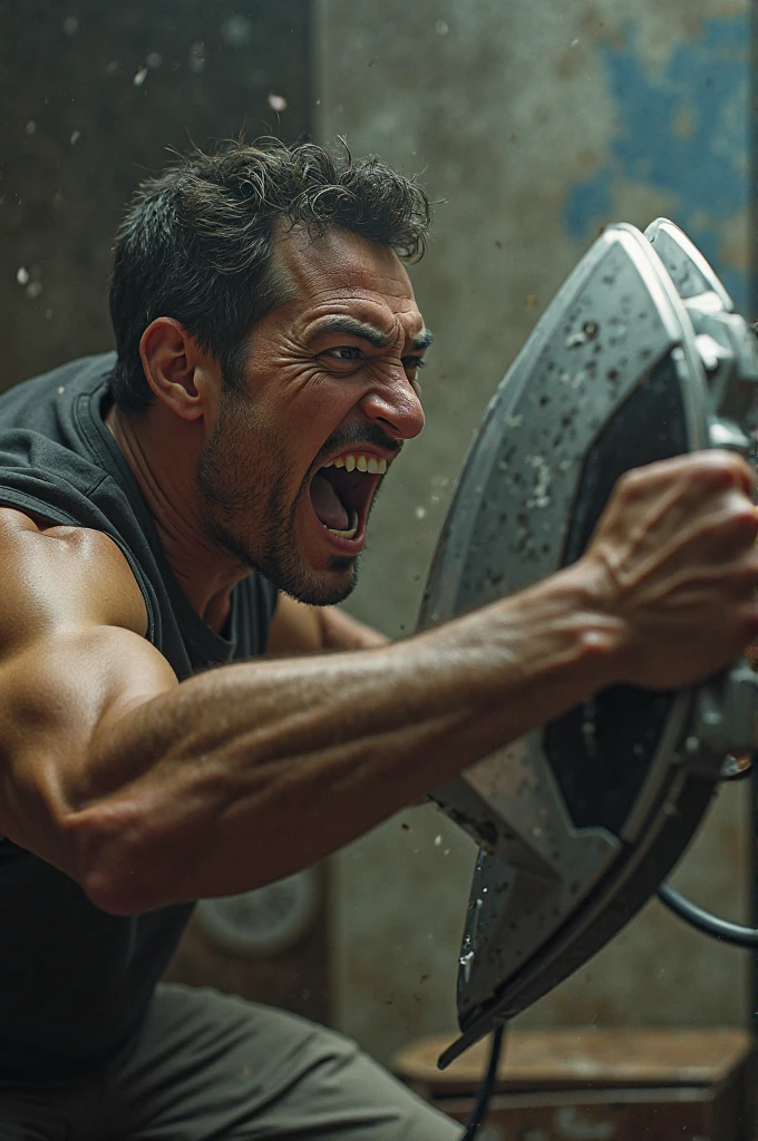 Give me a photo of beating up an iron