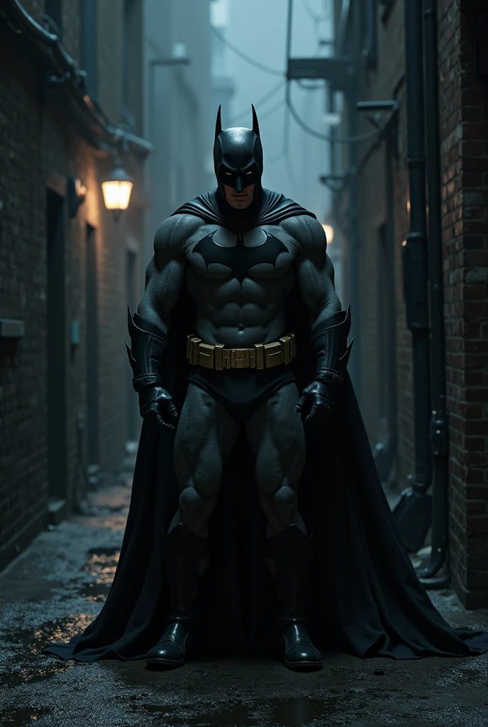 Title: "Moonlit Guardian"
Description: This wallpaper showcases Batman's home in the dark night, with a vibrant yellow moon shining brightly in the sky. The scene exudes an aura of mystique and intrigue, capturing the essence of Gotham City's vigilant protector.
The wallpaper depicts a narrow alleyway, flanked by towering buildings on either side. The brick walls are adorned with graffiti, adding a gritty urban atmosphere to the composition. Soft, dimly lit street lamps cast elongated shadows along the ground, hinting at the secrets that lie within the city's underbelly.
In the distance, the iconic Bat-Signal projects a beam of light into the night sky, cutting through the dense clouds. The signal's silhouette is visible against the backdrop of the moon, symbolizing Batman's constant watchfulness and readiness to defend Gotham.
The moon takes center stage in this wallpaper, its radiant yellow glow casting an ethereal light over the entire scene. Wisps of clouds partially obscure the moon, adding depth and texture to the sky. The surrounding stars twinkle faintly, serving as a reminder of the vastness of the universe and Batman's role in protecting his city.
In the foreground, Batman's home, Wayne Manor, stands as a grand mansion with Gothic architecture. Its dark silhouette contrasts against the moonlit sky, creating a sense of mystery and intrigue. The manor's windows emit a warm, inviting glow, suggesting Batman's presence within, preparing for the night's battles.
The overall color palette of this wallpaper is rich and atmospheric, with deep blues, purples, and blacks dominating the scene. The vibrant yellow of the moon acts as a focal point, drawing attention to Batman's eternal watchfulness and determination.
This wallpaper encapsulates the enigmatic and heroic nature of Batman, as he stands as Gotham City's moonlit guardian, forever ready to defend the innocent and bring justice to the dark night.