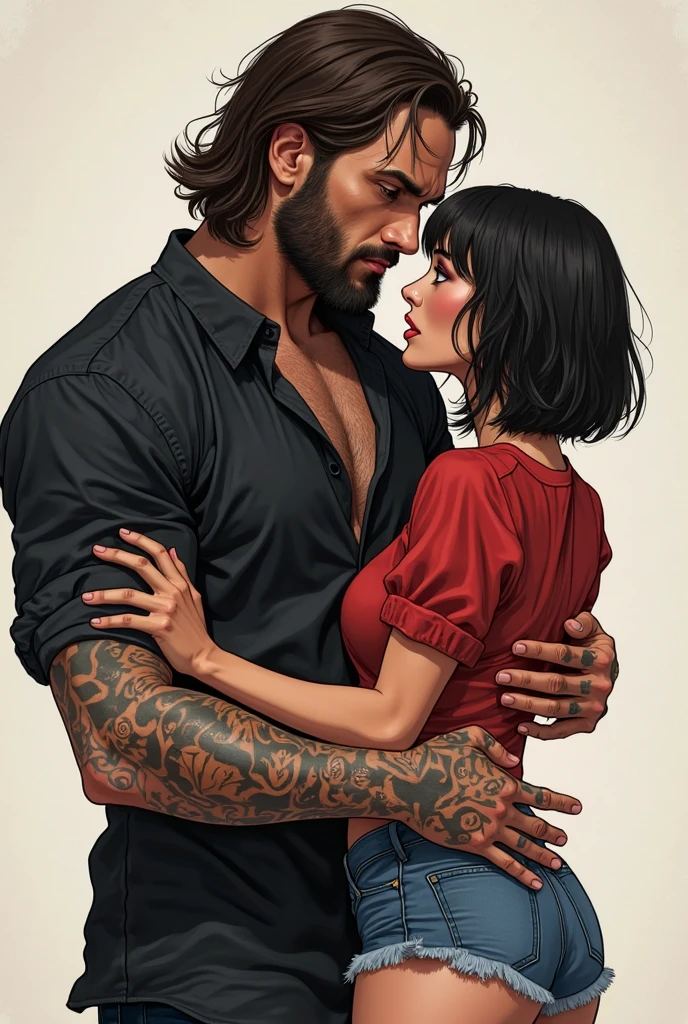 short detailed hair, photorealistic perfect body, Muscular, Handsome boy, Asian male, Muscular, Shirtless ,High detail, Lean and muscular, Detailed body, muscle men ,Man, Handsome anime pose, Muscular body,Wear slippers,There is chest hair,Has ventral hair,With a mustache,Wear a loincloth,High detail, Lean and muscular, Detailed body, muscle men ,Man, Handsome anime pose, Muscular body,Wear slippers,There is chest hair,Has ventral hair,With a mustache,Wear a loincloth, Two middle-aged men in underwear were kissing.,Enjoy with,Ashamed of being photographed by onlookers,pubic hair showing through,The hair is exceptionally short.,Authentic texture,Ultra-high image quality,detaild,Asian Faces,Interesting meat man, In the middle of the picture of hunky, musculine, beefy, 40-year-old man ,athletic, A muscular man, some body hair, Wet pubic hair,sweaty,soggy, musculine, Muscle body, Hairy chest and hairy body, loincloth,painting of a woman holding a bouquet of sunflowers in front of a golden background, hyperrealistic art nouveau, chie yoshii, andrey remnev, by Yamagata Hiro, mucha klimt and tom bagshaw, inspired by J. C. Leyendecker, inspired by J.C. Leyendecker, inspired by James C. Christensen