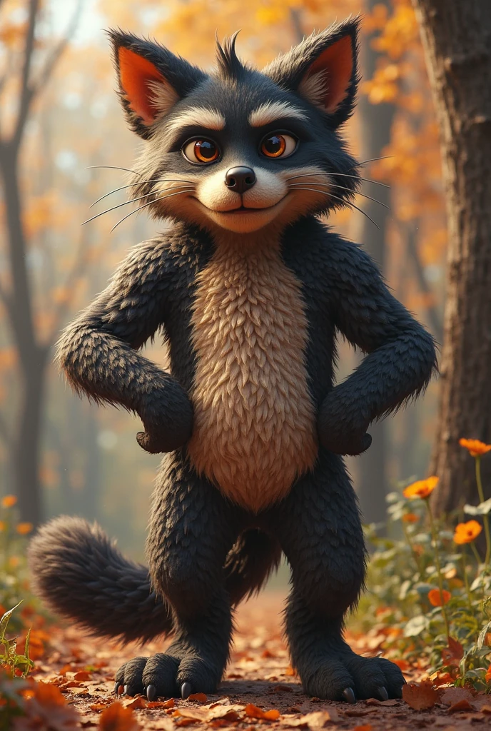 bestquality, ultra detailed, solo,8k, realistic, extremely detailed, <lyco:loha_wabuu_dingo:1:lbw=FACE11>,  wabuu, dingo, 1boy,  forest, smile