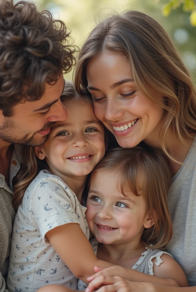 Dad, Mom and Daughters 