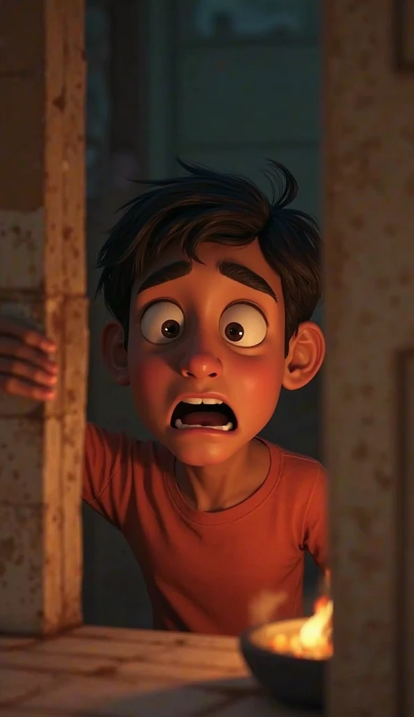 I want a drawing of an 8-year-old boy in the style of Disney Pixar