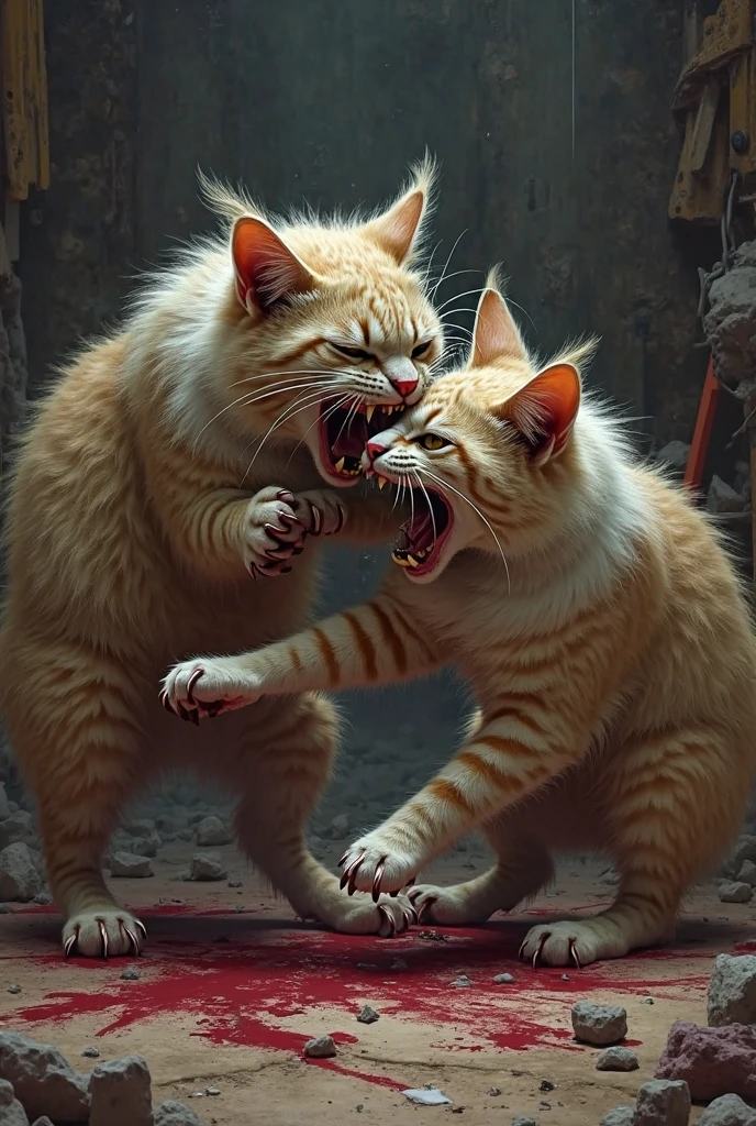 Cats are fighting