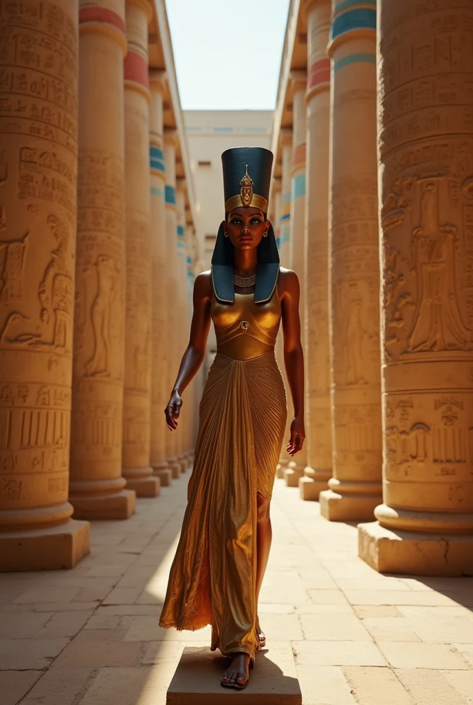 Image of Depict Osiris and Isis ruling the land, bringing fertility and order, egytian style