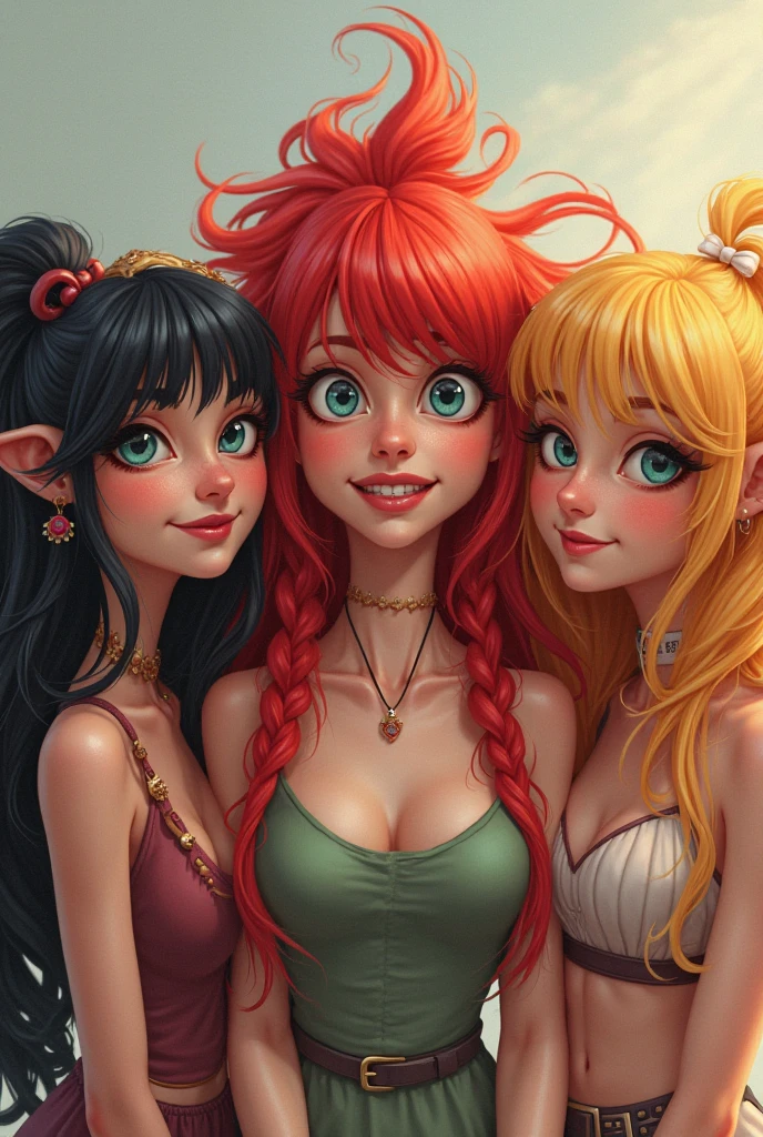 Female character in cartoon style Digital art style illustration Cartoon image of a woman .Ilustra??o estilo desenho animado, estilo de arte dos desenhos animados, Ella Purnel lestilo Cartoon style digital illustration artgerm style cartoon art style, digital illustration style, design de personagens altamente detalhado, arte digital detalhada coragem, Forest fan art, Design de personagens de retrato, beautiful digital illustration, retrato de alta qualidade, Arte em quadrinhos, mulher jovem cabelo com transas lindas . Beautiful lined eyes Medium large bust and wonderful sexy clothes. image expression of sexual desire from the waist to the illustration Ella Purnellstyle Cartoon style digital illustration artgerm style