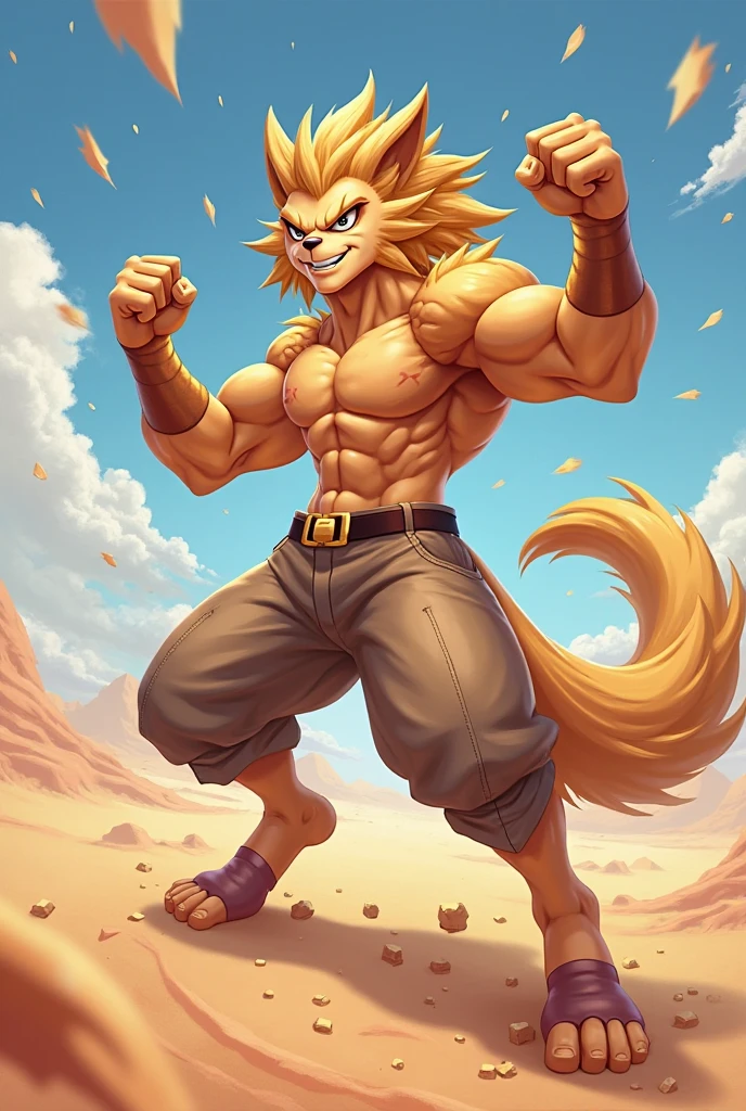 nj5furry, BACK, (Leomon, massive, huge, young face, teen, bodybuilders body), Leomon, ((extremely realistic shadows, masterpiece, extremely detailed, photorealistic)), kemono, young, teen, ((16 years)), firm back, massive back, round butt, firm and shapely buttocks, back, broad shoulders, standing on your back, firm buttocks, round buttocks, shapely buttocks, massive and very muscular back, (((BROWN FUR))) Leomon, ((detailed face)) red nose, red eyes, ((detailed eyes)), smile, mischievous smile, mischievous expression, white teeth, mouth slightly open, red tongue, brown skin, brown fur, brown hair, sexy, height 3 meters high, the optimal height, tight clothing, body full of muscles; muscle bulge pecs, bulge in the crotch, massive ripped abs, V-shaped body, thick waist, long legs, strong arms manly, handsome face, attractive cool calm face type with a cold smile, bodybuilder body, topless. Ruins of a Jedi temple behind him; bulge in the crotch, wears a tiny tight thong that reveals huge, muscular thighs, bulge biceps, looking at viewer.
