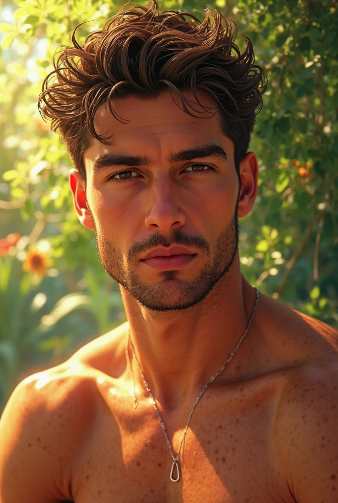 The handsome male model in front of the pool is Turkish, 180+ height