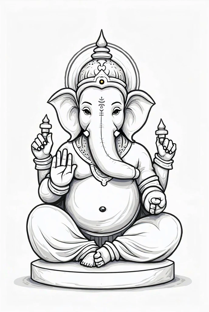 GANESHA modern Commendable white black man  cartoon