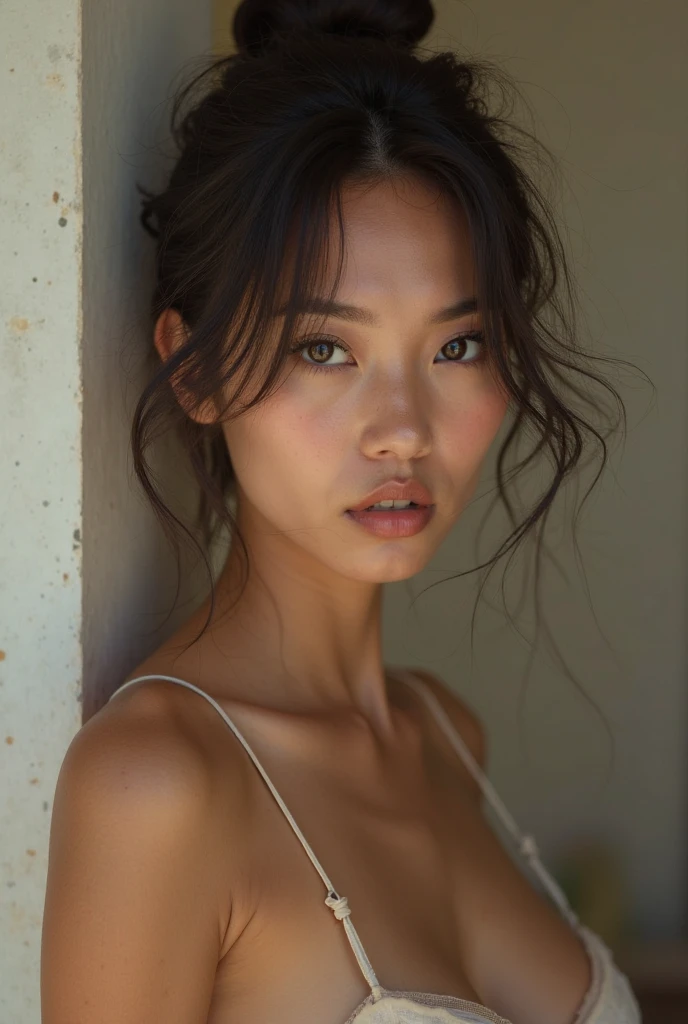 dressed, (photo realistic:1.4), (hyper realistic:1.4), (realistic:1.3),
(smoother lighting:1.05), (increase cinematic lighting quality:0.9), 32K,
Indian grils1girl,20yo girl, realistic lighting, backlighting, light on face, ray trace, (brightening light:1.2), (Increase quality:1.4),
(best quality real texture skin:1.4), finely detailed eyes, finely detailed face,
(tired and sleepy and joy), (laugh:0), face closeup, t-shirts,
(Increase body line mood:1.1), (Increase skin texture beauty:1.1)