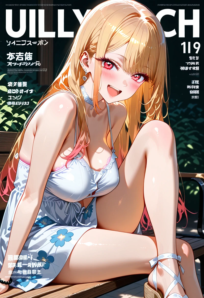 Magazine cover(masterpiece, best quality:1.2),little girl,shy((Wet clothes))Short skirt,underwear,outdoor,rain(8K)(HD)