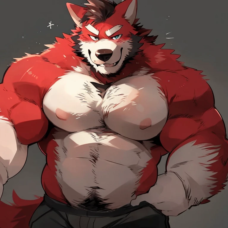 front page, High resolution, top quality, Best Quality, paid reward available, incomparable masterpiece, perfect work of art, absurdities, High quality illustrations, absurdities, perfect anatomy(good 1 guy, kemono, Muscle man)(furry, furry anthro:1.7)(cuerpo furry, Animal facial features, Characteristics of the animal body)(highly detailed body fur)smile, portrait, cinematic lighting, Full nude big penis