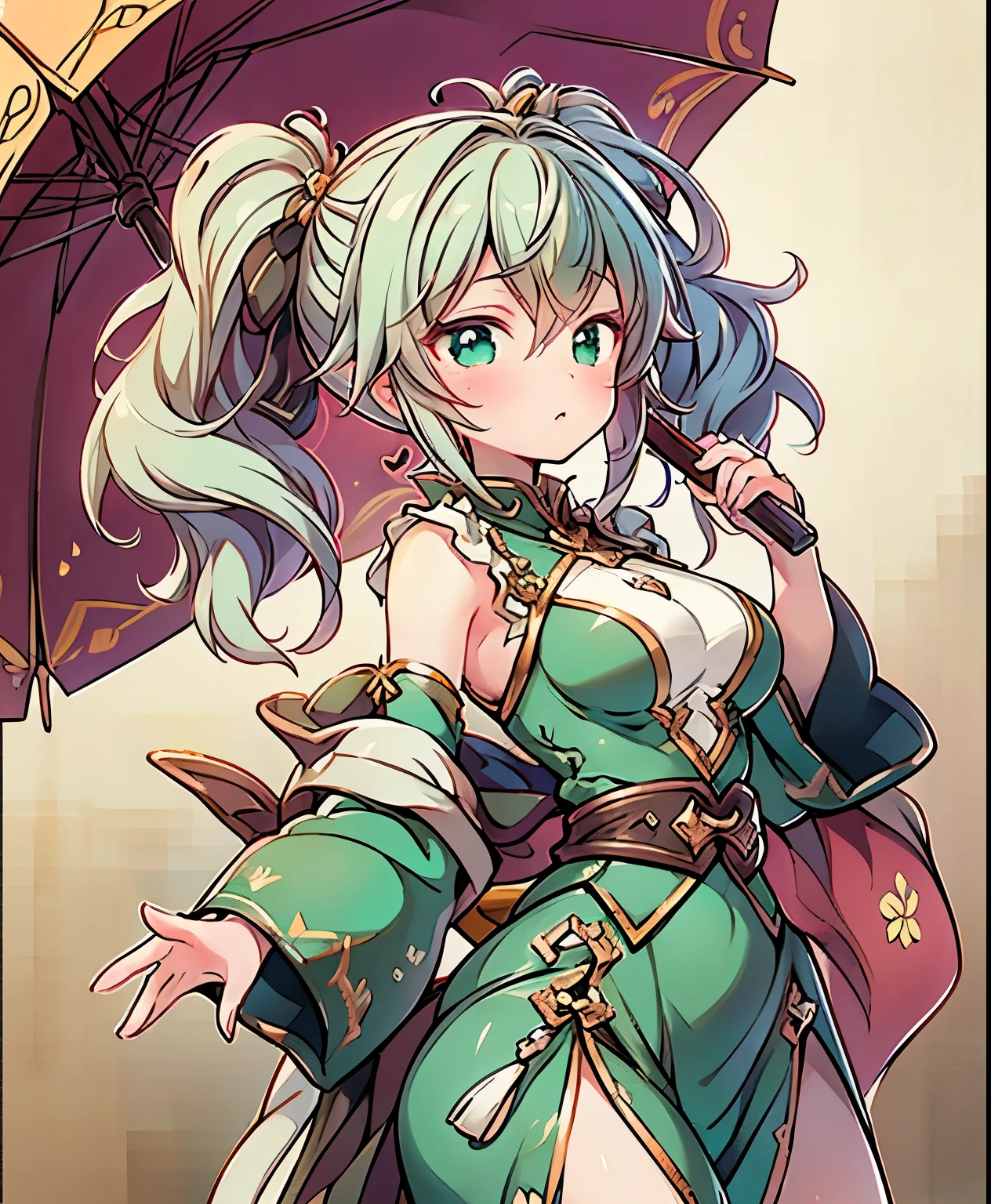 ( masterpiece、 Best Quality、 Best Quality、Official Art、 beautiful and beautiful :1.2)、(one girl:1.3) ,、light green twin tails, beautiful breasts,girl,IU 2,_ queen,silver hair,medium chest,curvilinear,holding_umbrella,F1カー,lean on
BREAK Masterpiece,Best Quality,great quality,IU 2,photorealistic,high resolution,newest,detailed eyes,Detailed Pupils,n clothes with attention to detail,illustrations,Official Art,art style,fantasic illustrations